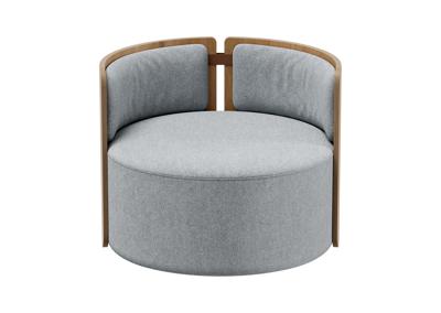Стол письменный Ellipsefurniture Кресло крутящееся Lagom 800 (светло-серый твид, натуральный дуб) арт. LG01311509903