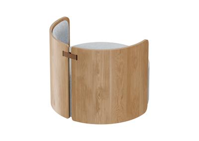 Стол письменный Ellipsefurniture Кресло крутящееся Lagom 800 (светло-серый твид, натуральный дуб) арт. LG01311509903