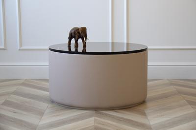 Мебель Ellipsefurniture Столик Sun L, D 66 см высота 35 см (зеркало, бежевый) арт. LG01346903802
