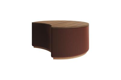 Мебель Ellipsefurniture Столик Sun M, D 66 см высота 30 cм (орех, кирпичный) арт. LG01351414302