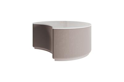 Мебель Ellipsefurniture Столик Sun M, D 66 см высота 30 см (камень LC, бежевый) арт. LG01356603802