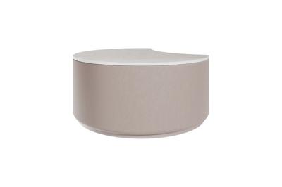 Мебель Ellipsefurniture Столик Sun M, D 66 см высота 30 см (камень LC, бежевый) арт. LG01356603802