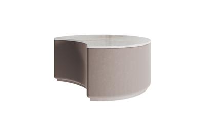 Мебель Ellipsefurniture Столик Sun M, D 66 см высота 30 см (камень OV, бежевый) арт. LG01356703802