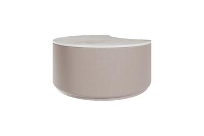 Мебель Ellipsefurniture Столик Sun M, D 66 см высота 30 см (камень OV, бежевый) арт. LG01356703802