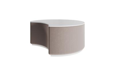 Мебель Ellipsefurniture Столик Sun M, D 66 см высота 30 см (белый, бежевый) арт. LG01350203802