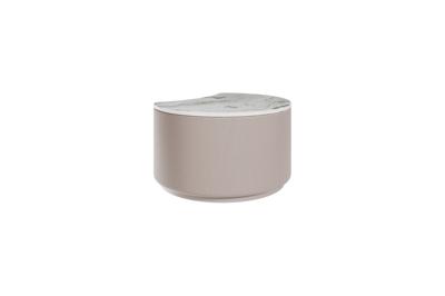 Мебель Ellipsefurniture Столик Sun S, D 43 см высота 25 см (камень OV2, бежевый) арт. LG01366803802