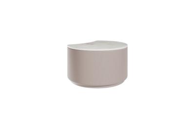 Мебель Ellipsefurniture Столик Sun S, D 43 см высота 25 см (камень OV, бежевый) арт. LG01366703802