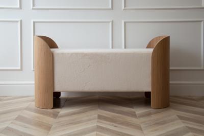 Банкетка Ellipsefurniture Банкетка Lagom 2 120 см (молочный, натуральный дуб) арт. LG01071500208