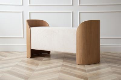 Банкетка Ellipsefurniture Банкетка Lagom 2 120 см (молочный, натуральный дуб) арт. LG01071500208