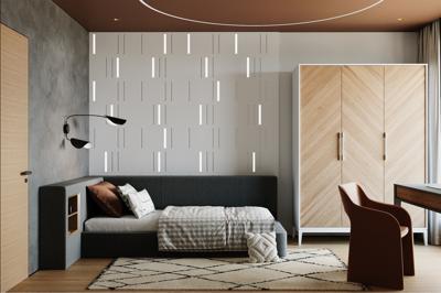 Кровать Ellipsefurniture Диван-кровать Cube c нишей M (серый, твид) арт. CU01115500503