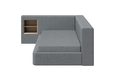 Кровать Ellipsefurniture Диван-кровать Cube c нишей M (cветло-серый, твид) арт. CU01115509903