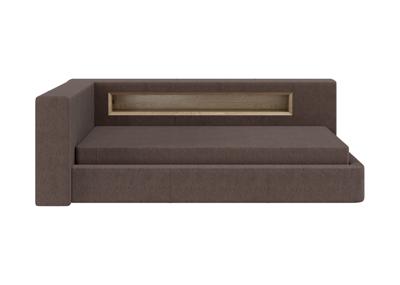 Кровать Ellipsefurniture Диван-кровать Cube c нишей L (шоколад, твид) арт. CU01105504403