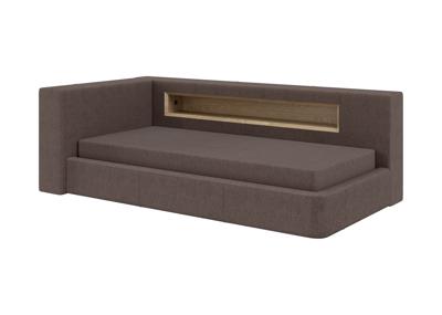 Кровать Ellipsefurniture Диван-кровать Cube c нишей L (шоколад, твид) арт. CU01105504403