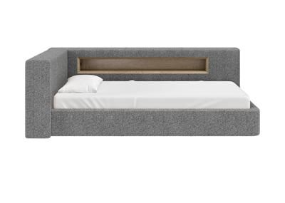 Кровать Ellipsefurniture Диван-кровать Cube c нишей L (серый, рогожка) арт. CU01105500505