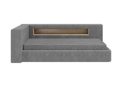 Кровать Ellipsefurniture Диван-кровать Cube c нишей L (серый, рогожка) арт. CU01105500505