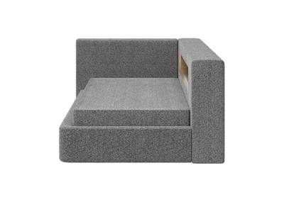 Кровать Ellipsefurniture Диван-кровать Cube c нишей L (серый, рогожка) арт. CU01105500505
