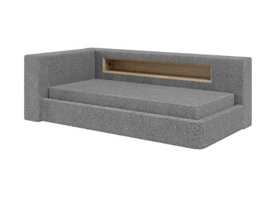 Кровать Ellipsefurniture Диван-кровать Cube c нишей L (серый, рогожка) арт. CU01105500505