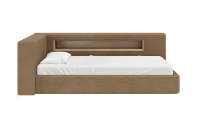 Кровать Ellipsefurniture Диван-кровать Cube c нишей L (коричневый, рогожка) арт. CU01105500305