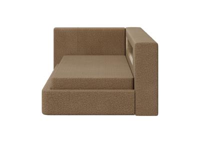 Кровать Ellipsefurniture Диван-кровать Cube c нишей L (коричневый, рогожка) арт. CU01105500305
