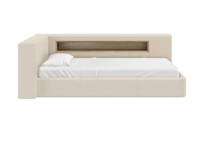 Кровать Ellipsefurniture Диван-кровать Cube c нишей L (молочный, букле) арт. CU01105500204