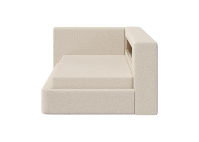 Кровать Ellipsefurniture Диван-кровать Cube c нишей L (молочный, букле) арт. CU01105500204