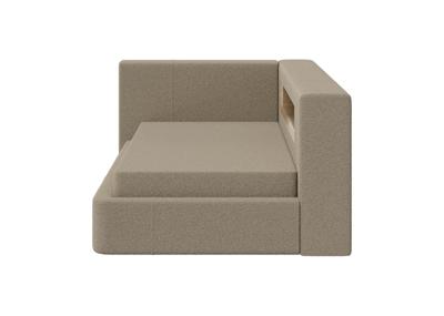 Кровать Ellipsefurniture Диван-кровать Cube c нишей L (бежевый, букле) арт. CU01105503804