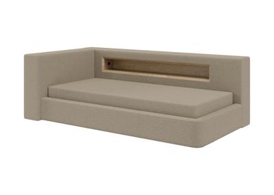 Кровать Ellipsefurniture Диван-кровать Cube c нишей L (бежевый, букле) арт. CU01105503804