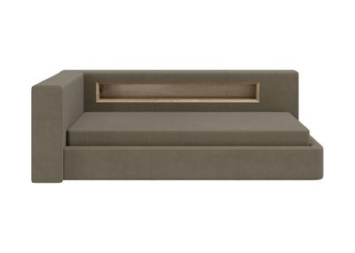 Кровать Ellipsefurniture Диван-кровать Cube c нишей L (серо-зеленый FiberGuard) арт. CU01105510607