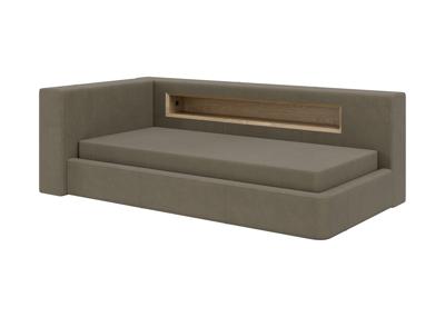 Кровать Ellipsefurniture Диван-кровать Cube c нишей L (серо-зеленый FiberGuard) арт. CU01105510607