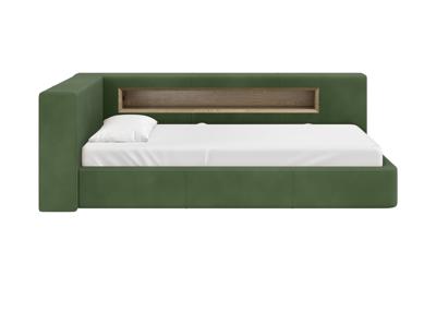 Кровать Ellipsefurniture Диван-кровать Cube c нишей L (зелено-голубой FiberGuard) арт. CU01105513607
