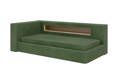Кровать Ellipsefurniture Диван-кровать Cube c нишей L (зелено-голубой FiberGuard) арт. CU01105513607