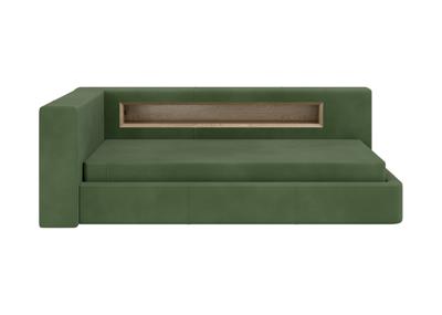 Кровать Ellipsefurniture Диван-кровать Cube c нишей L (зелено-голубой FiberGuard) арт. CU01105513607