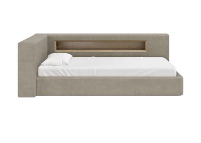 Кровать Ellipsefurniture Диван-кровать Cube c нишей L (светло-бежевый FiberGuard) арт. CU01105513707