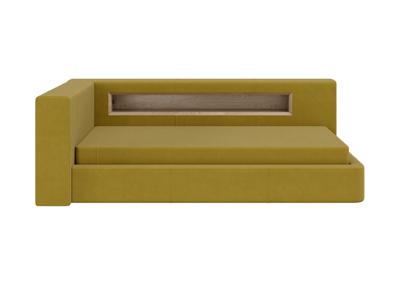 Кровать Ellipsefurniture Диван-кровать Cube c нишей L (янтарный FiberGuard) арт. CU01105513807