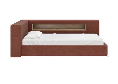 Кровать Ellipsefurniture Диван-кровать Cube c нишей L (сиена FiberGuard) арт. CU01105513907