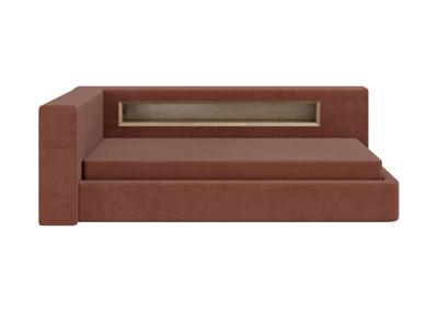 Кровать Ellipsefurniture Диван-кровать Cube c нишей L (сиена FiberGuard) арт. CU01105513907