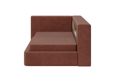 Кровать Ellipsefurniture Диван-кровать Cube c нишей L (сиена FiberGuard) арт. CU01105513907