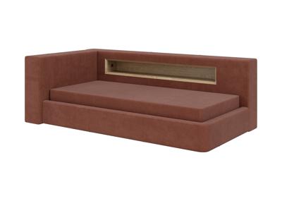 Кровать Ellipsefurniture Диван-кровать Cube c нишей L (сиена FiberGuard) арт. CU01105513907