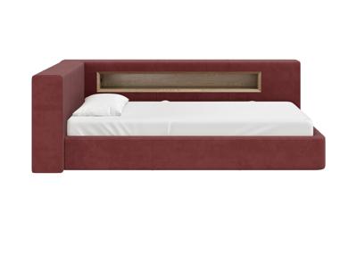 Кровать Ellipsefurniture Диван-кровать Cube c нишей L (бордовый FiberGuard) арт. CU01105514007