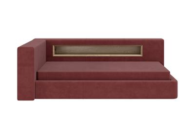 Кровать Ellipsefurniture Диван-кровать Cube c нишей L (бордовый FiberGuard) арт. CU01105514007