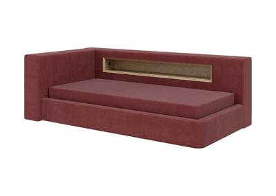 Кровать Ellipsefurniture Диван-кровать Cube c нишей L (бордовый FiberGuard) арт. CU01105514007