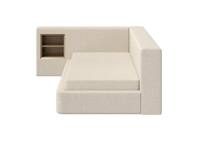 Кровать Ellipsefurniture Диван-кровать Cube c нишей M (молочный, букле) арт. CU01115500204