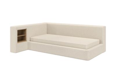 Кровать Ellipsefurniture Диван-кровать Cube c нишей M (молочный, букле) арт. CU01115500204