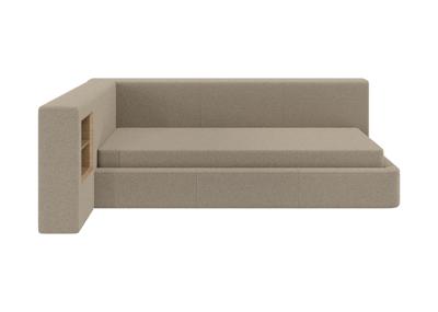 Кровать Ellipsefurniture Диван-кровать Cube c нишей M (бежевый, букле) арт. CU01115503804