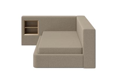Кровать Ellipsefurniture Диван-кровать Cube c нишей M (бежевый, букле) арт. CU01115503804