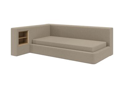 Кровать Ellipsefurniture Диван-кровать Cube c нишей M (бежевый, букле) арт. CU01115503804