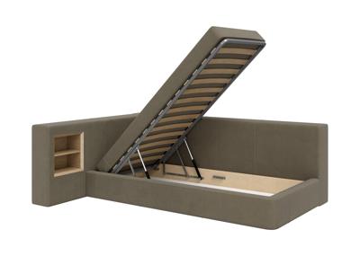 Кровать Ellipsefurniture Диван-кровать Cube c нишей M (серо-зеленый FiberGuardе) арт. CU01115510607