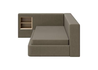 Кровать Ellipsefurniture Диван-кровать Cube c нишей M (серо-зеленый FiberGuardе) арт. CU01115510607