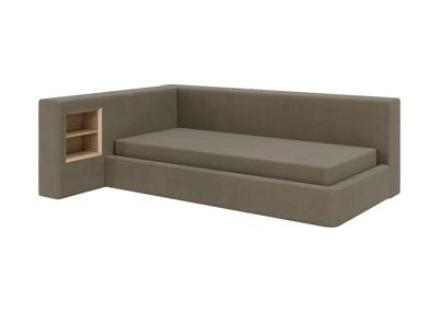 Кровать Ellipsefurniture Диван-кровать Cube c нишей M (серо-зеленый FiberGuardе) арт. CU01115510607