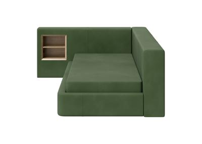 Кровать Ellipsefurniture Диван-кровать Cube c нишей M (зелено-голубой FiberGuardе) арт. CU01115513607
